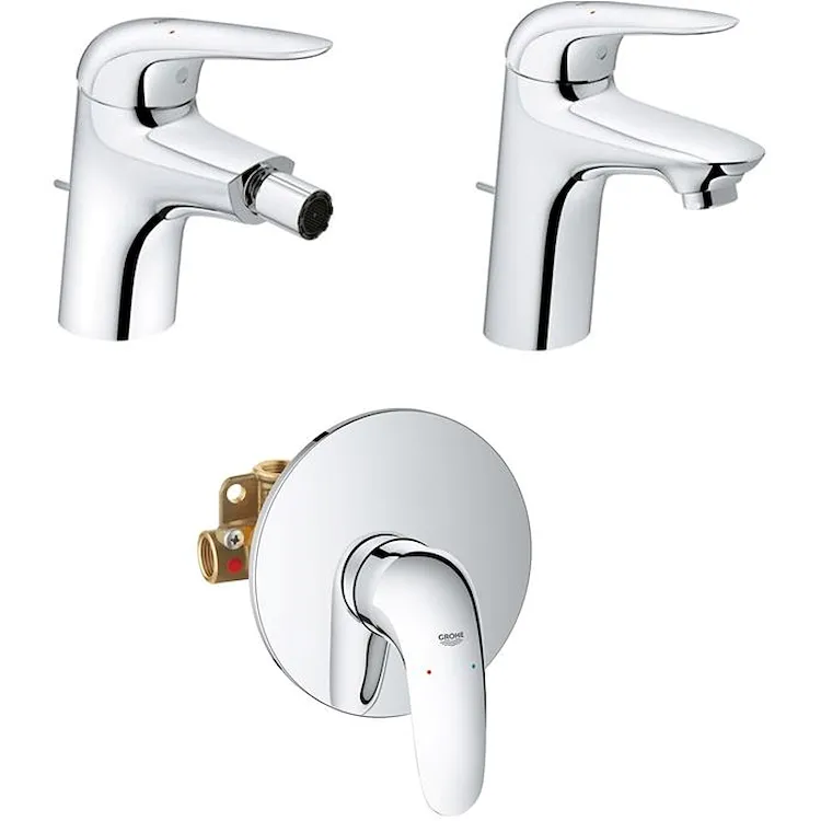 Kit rubinetto monocomando Eurostyle New lavabo - bidet - doccia codice prod: 23707003 23720003 23725003 product photo