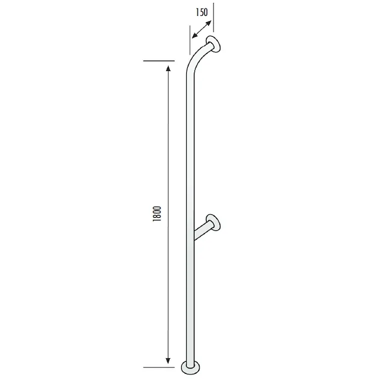 Dsv06803 corrimano verticale par./pav. acciaio codice prod: DSV06803 product photo