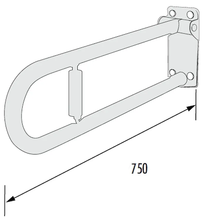 Oggetti BIM - Download gratuito! Accessori 3D - Maniglione ribaltabile per  disabili - Hewi 