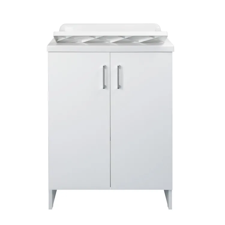 Mobile lavatoio nobilitato 85x50 con vasca in PP doppia anta codice prod: 7002AK product photo