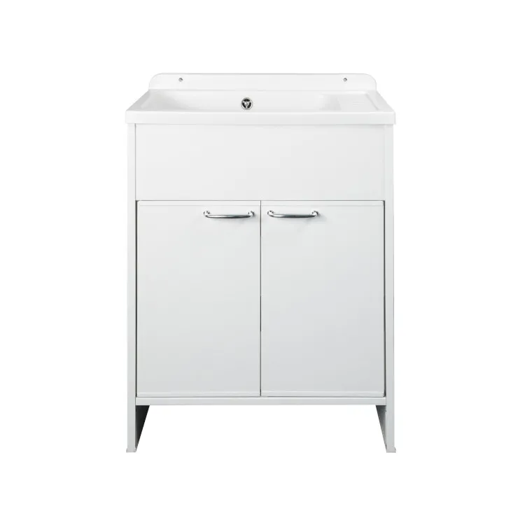 Mobile lavatoio PVC 85x58 con vasca in PP doppia anta bianco codice prod: 5005PKC product photo