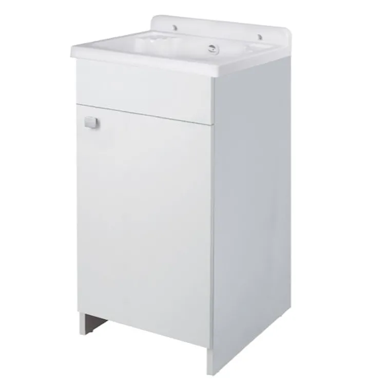 Rocco mini lavatoio in nobilitato 42x34x80, completo di kit di scarico autopulente codice prod: 5002LMC product photo