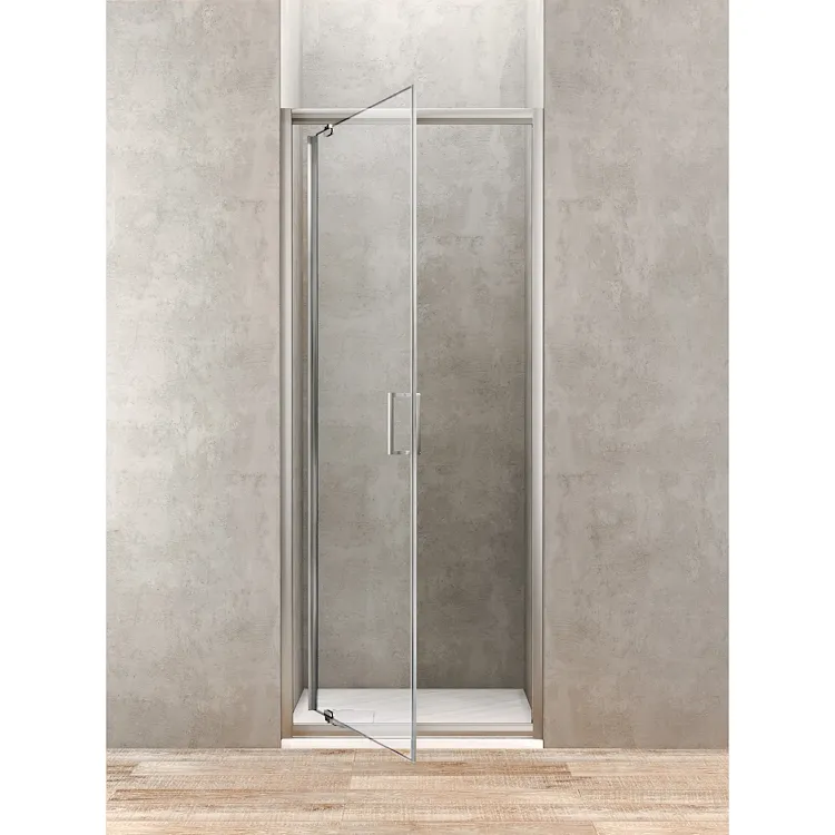 Gold porta battente box doccia angolare 73x77 profilo cromato e vetro trasparente codice prod: BBGOLTPG75 product photo