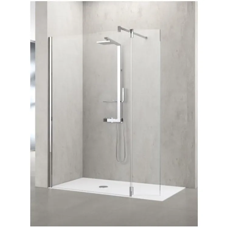 Kuadra h walk-in 137/140 vetro trasparente profilo cromato codice prod: KUADH140-1K product photo