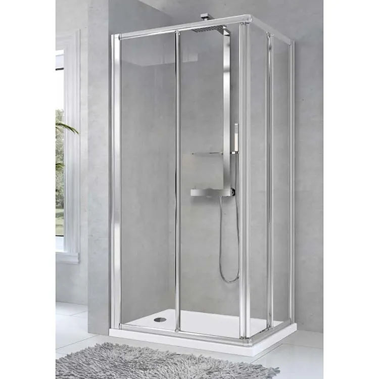 Star 2.0 parete doccia anta scorrevole e fissa 66x72 profilo cromato e vetro trasparente codice prod: STA2A66L-1B product photo