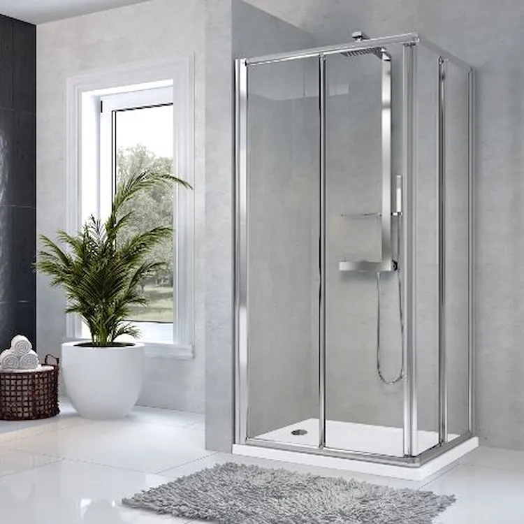 Star 2.0 parete doccia anta scorrevole e fissa 78x84 profilo cromato e vetro trasparente codice prod: STA2A78L-11B product photo