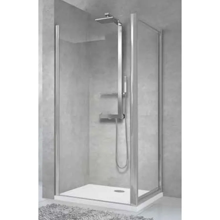 Star 2.0 parete doccia fisso laterale 84x90 profilo cromato e vetro trasparente codice prod: STA2F84-1B product photo