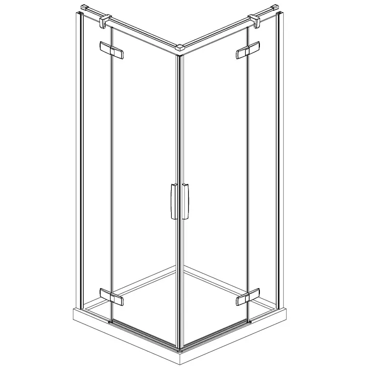 Porta pivot c/fisso in linea hall eight 100 sx angolo argento lucido codice prod: DSV17609 product photo