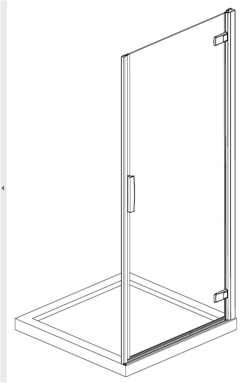 Porta pivot hall eight 80 sx nicchia argento lucido codice prod: DSV17633 product photo