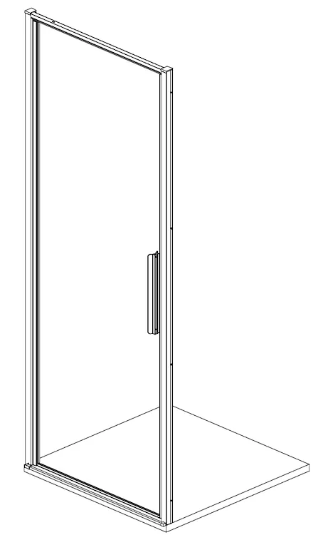 Porta pivot hall six 75 nicchia argento lucido reversibile codice prod: DSV17556 product photo