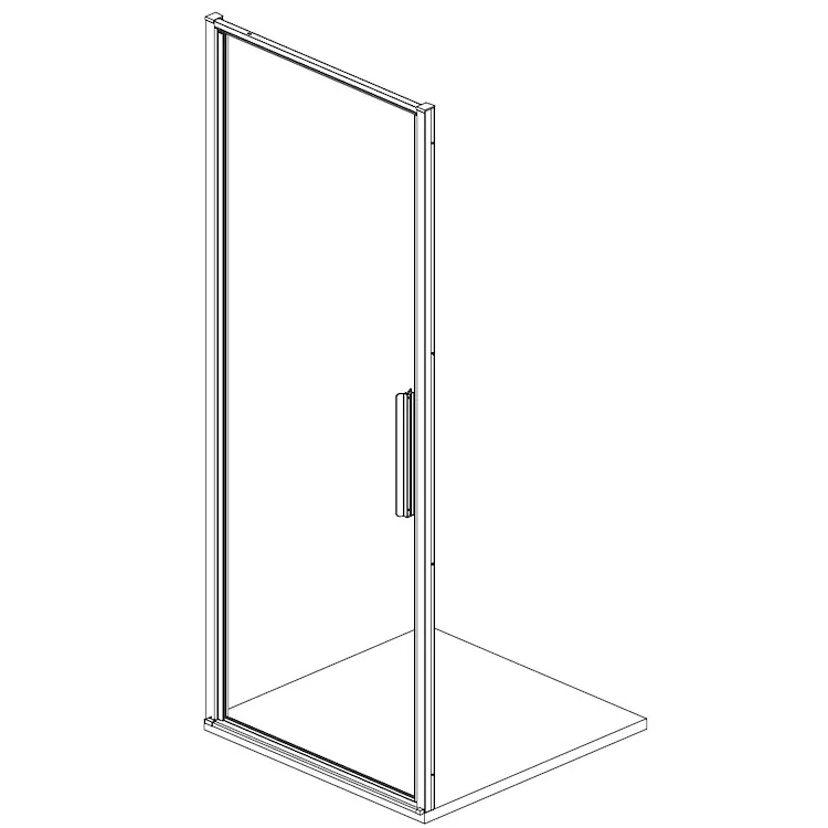 Porta pivot hall six 90 nicchia argento lucido reversibile codice prod: DSV17558 product photo