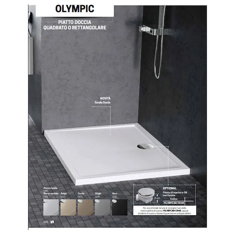 New olimpic piatto doccia acrilico 120x80 h4,5 bianco codice prod: OLN120804-30 product photo