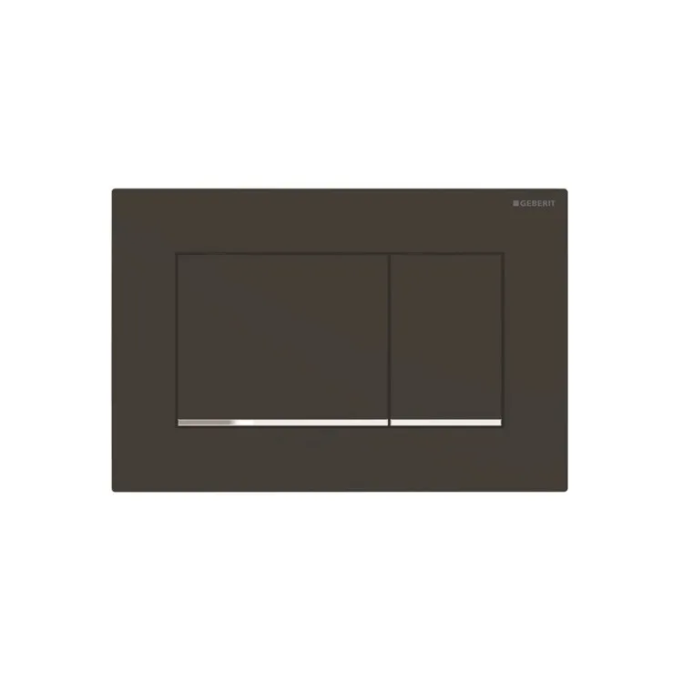 Placca a due tasti Sigma 30 nero opaco con dettaglio cromato codice prod: 115.883.14.1 product photo