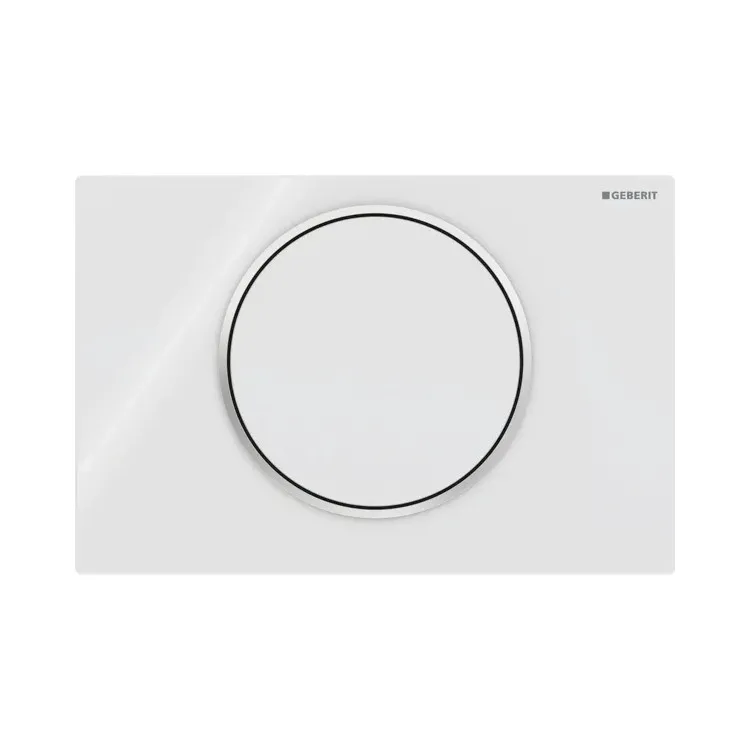 Placca Sigma 10 con tasto bianco e anello design cromato codice prod: 115.758.KJ.5 product photo