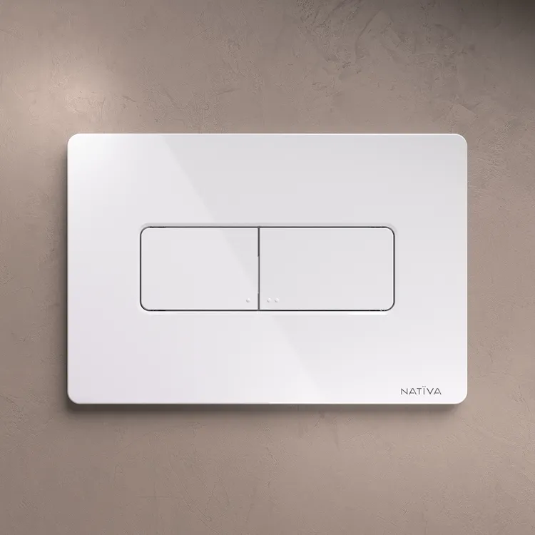Nativa placca wc a doppio tasto rettangolare bianco codice prod: JP1B product photo