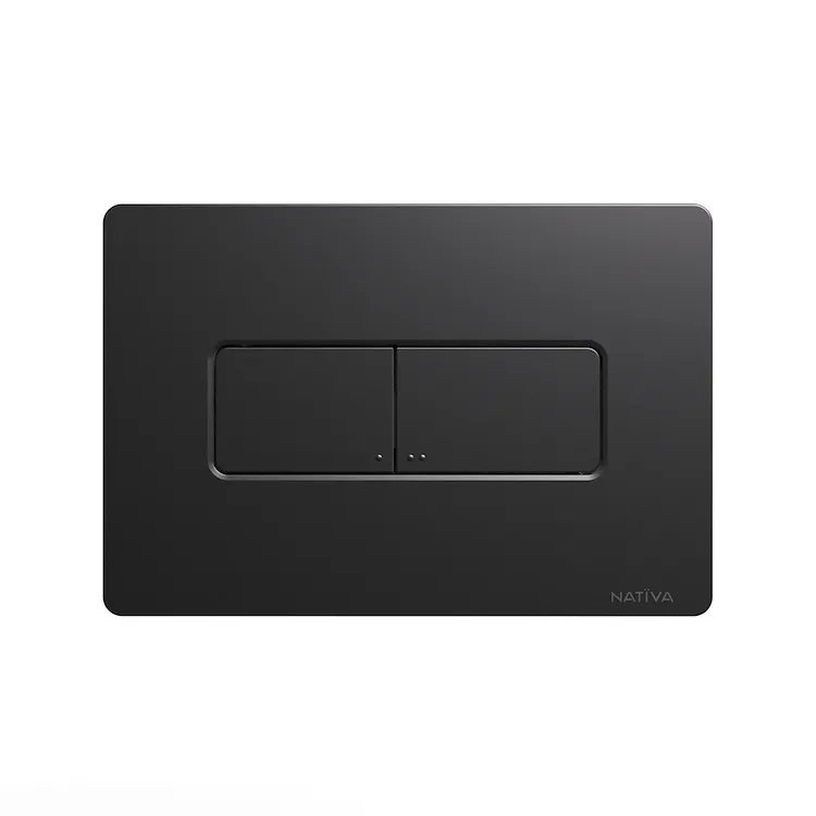 Nativa placca wc a doppio tasto rettangolare nero opaco codice prod: JP1NM product photo