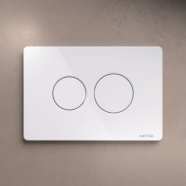 Nativa placca wc a doppio tasto rotondo bianco codice prod: JP2B product photo