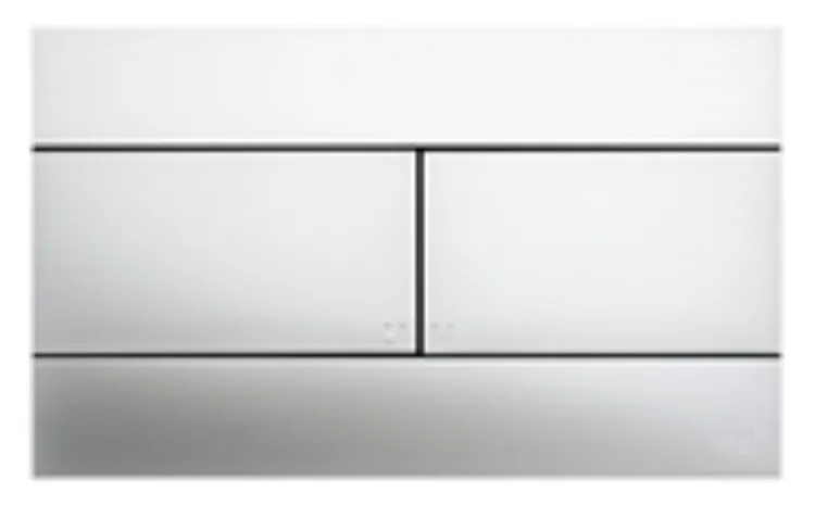 Placca di comando doppio tasto tamigi cromato/satinato per cassetta codice prod: DSV12672 product photo