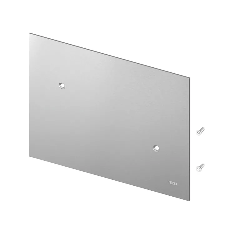 Tecebox placca cieca cassetta 8 cm con viti acciaio spazzolato codice prod: 9240992 product photo