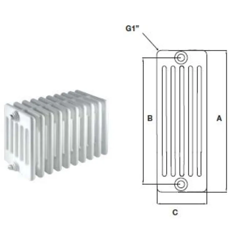 Comby aphrodite 6/400 radiatore bianco 1 elemento codice prod: ATCOMS901000060400 product photo