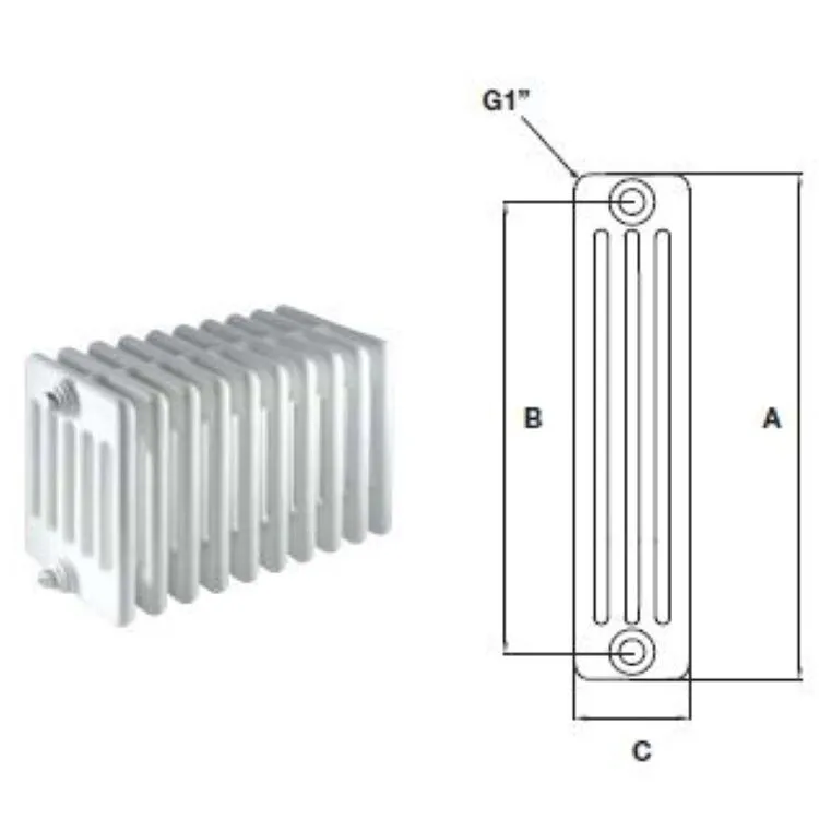 Opera at-ope 4/680 radiatore bianco 1 elemento codice prod: ATOPES901000040680 product photo