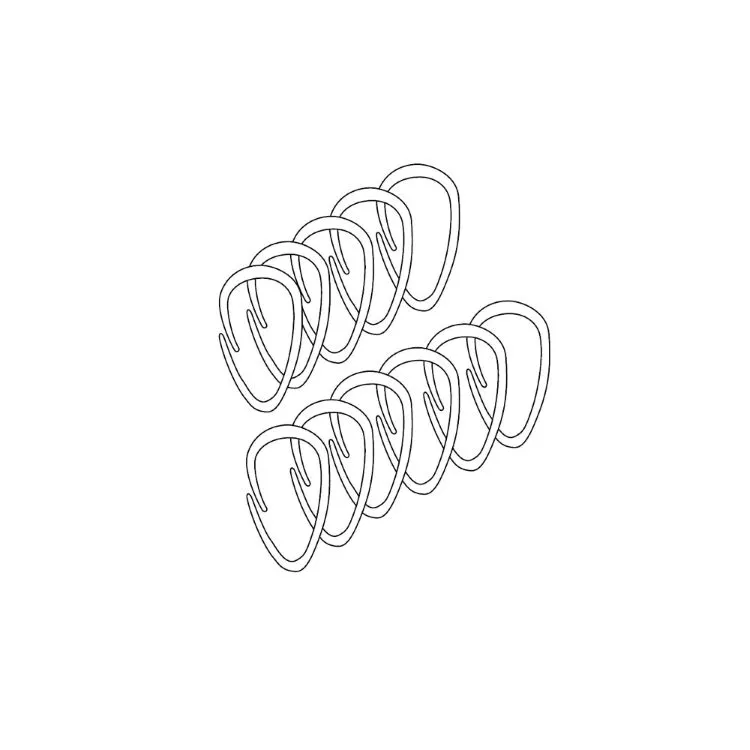 Confezione da 12 ganci per tende in polipropilene codice prod: R01500002 product photo