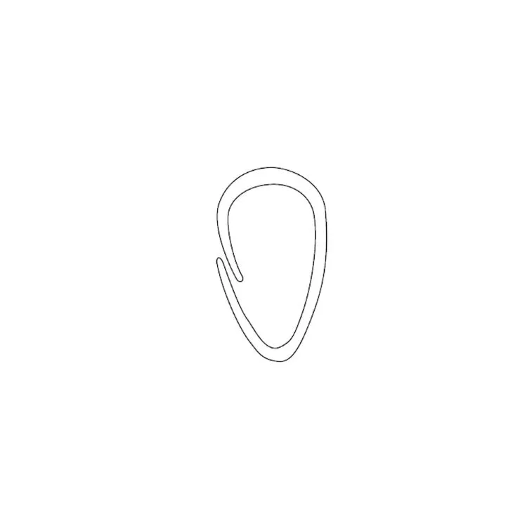 Gancio per tende in polipropilene bianco codice prod: R01500 product photo