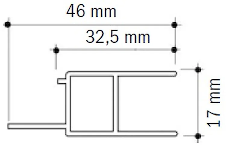Profilo maggioraz.3cm x186h x soffie.e codice prod: DSV11678 product photo