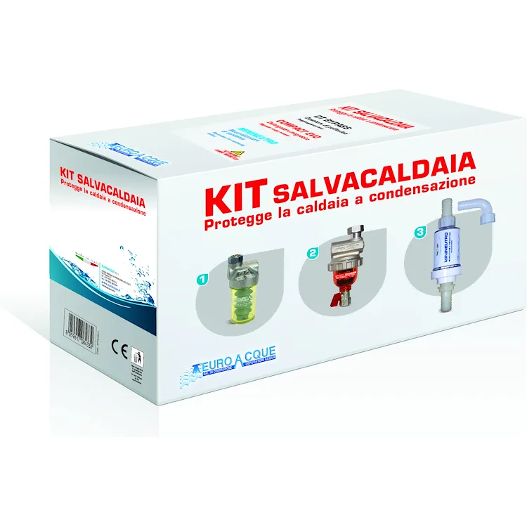 Kit salvacaldaia: defangatore + dosatore polifosfati + neutralizzatore  condensa codice prod: KITSALV1 EUROACQUE