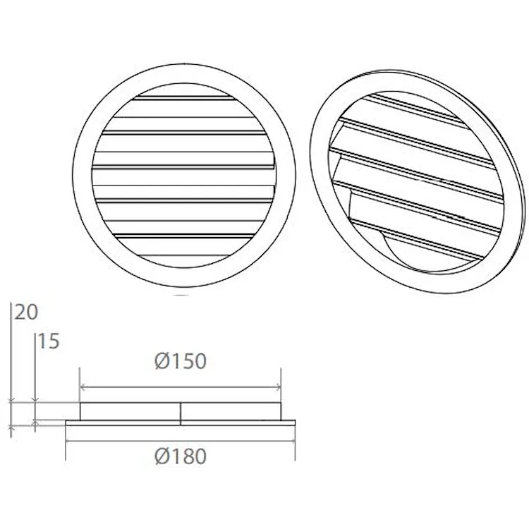 Kit griglie esterne ad alette fisse 2pz codice prod: GB0738II product photo