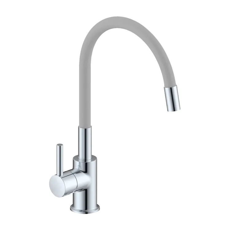 Miscelatore monocomando per lavello con canna orientabile in gomma colorata codice prod: SNAKE0000G product photo
