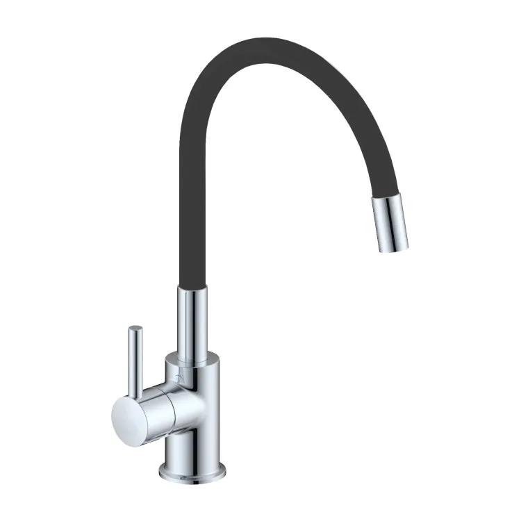 Miscelatore monocomando per lavello con canna orientabile in gomma colorata codice prod: SNAKE0000N product photo