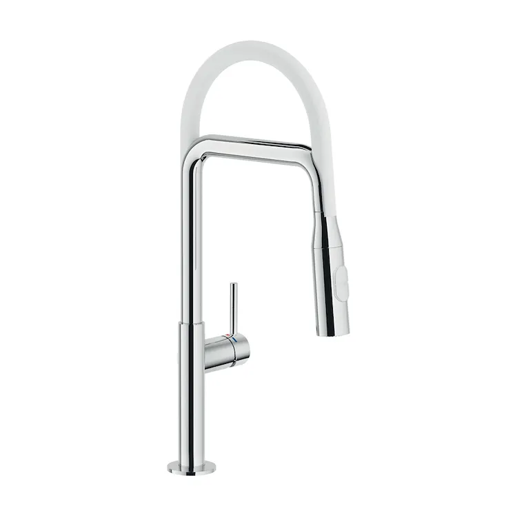 Acquerelli rubinetto cucina con doccia estraibile con bocca girevole codice prod: AQ93300CR product photo
