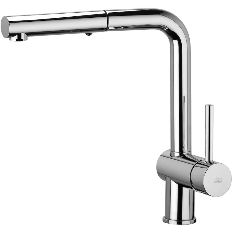 Light rubinetto cucina con doccia estraibile codice prod: LIG285CR-MET product photo