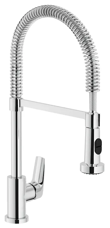 Miscelatore Five per lavello a bocca alta e girevole con doccetta in ottone codice prod: DSV16472 product photo