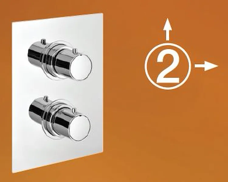 Mix doccia termostatico incasso con deviatore 2 vie e regolaz portata cromo codice prod: DSV15303 product photo