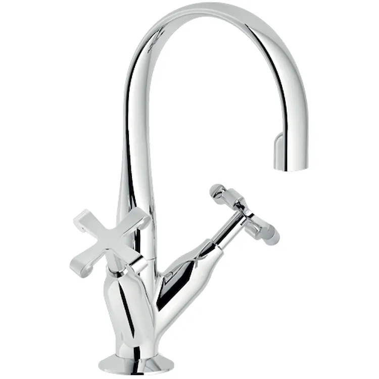 Carlos Primero rubinetto lavabo 2 maniglie con bocca girevole codice prod: CP218/1CR product photo