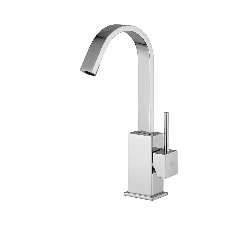 Level rubinetto lavabo monoleva a bocca alta e girevole satinato codice prod: LEA878ST product photo