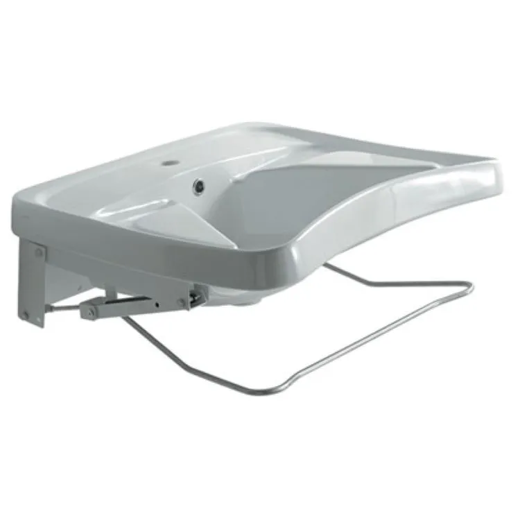 Leone lavabo mensola monoforo 70x61 bianco lucido codice prod: 4018 product photo