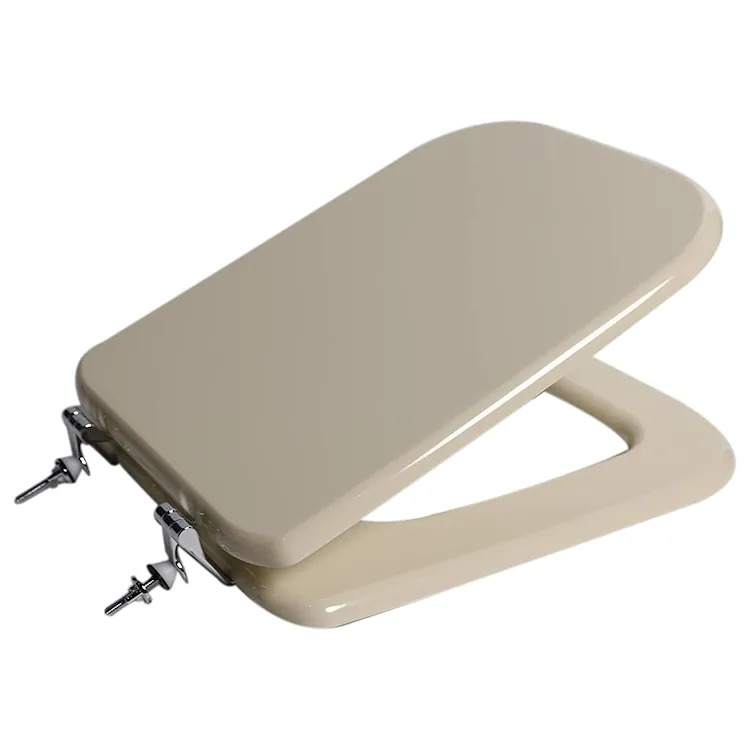 Conca sedile wc champagne con cerniere in acciaio bianco codice prod: IDS14P/C product photo