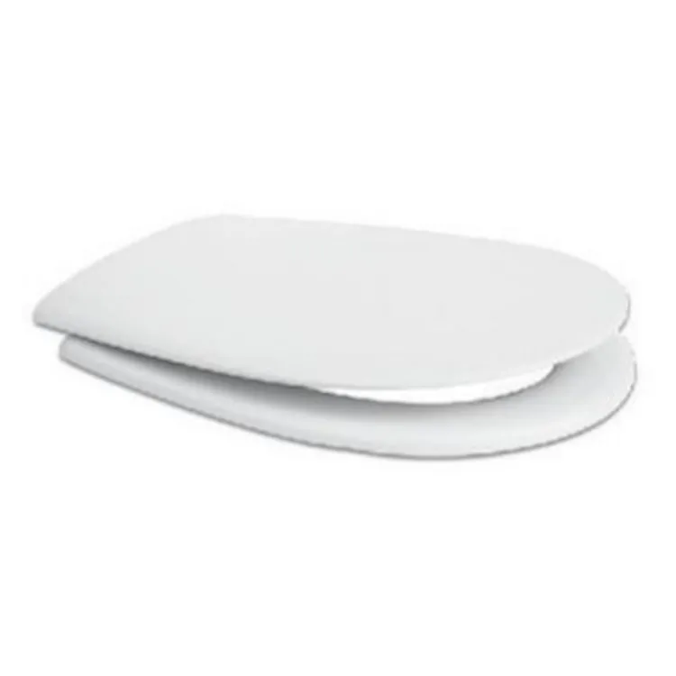 Copriwater In Legno Colato Bianco Perla - Compatibile Ideal Standard Liuto, Cerniere Cromate