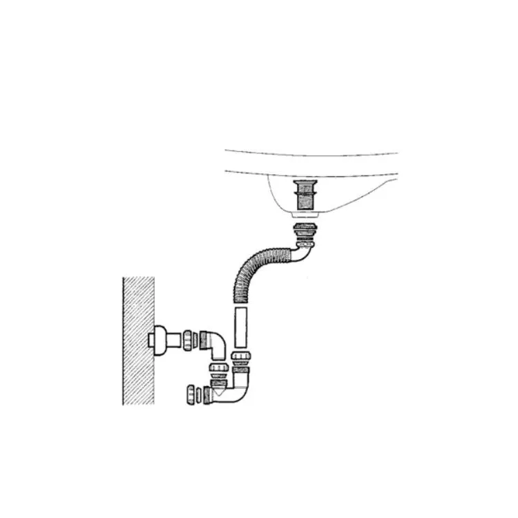 Atlantis set scarico lavabo esterno bianco codice prod: J200667 product photo