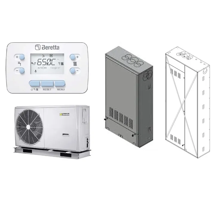 Sistema Ibrido Hybrid Unit M 6KW composto da pdc, caldaia, armadio incasso, comando remoto product photo