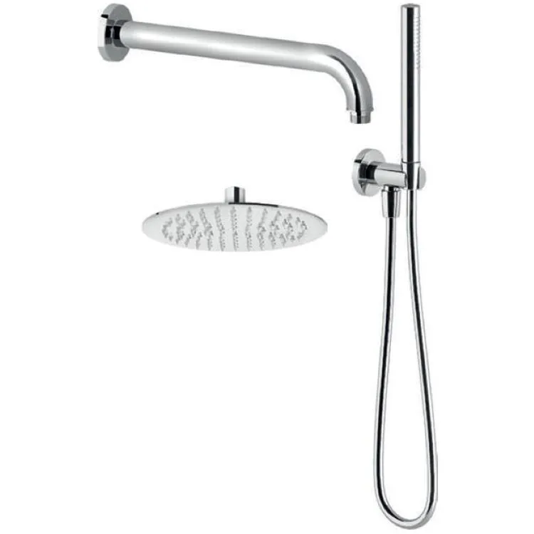 Kit doccia tondo con soffione, braccio doccia, supporto doccia, presa d&rsquo;acqua e doccetta codice prod: BN KIT C KI15 product photo
