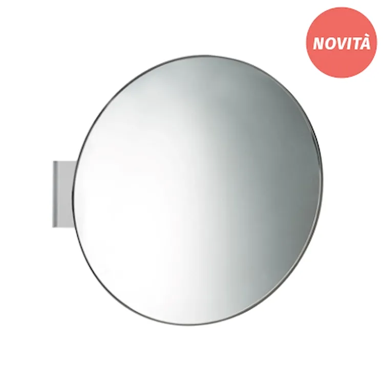 Prop specchio fissaggio barra con cornice n tondo bianco opaco codice prod: EVBASTBBN product photo