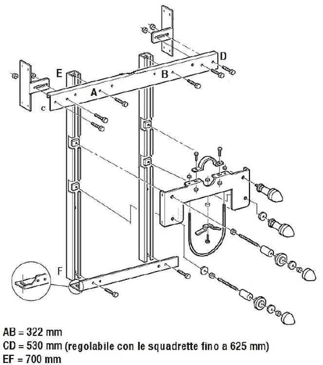 Staffa Full di fissaggio per wc sosp. codice prod: DSV16582 product photo