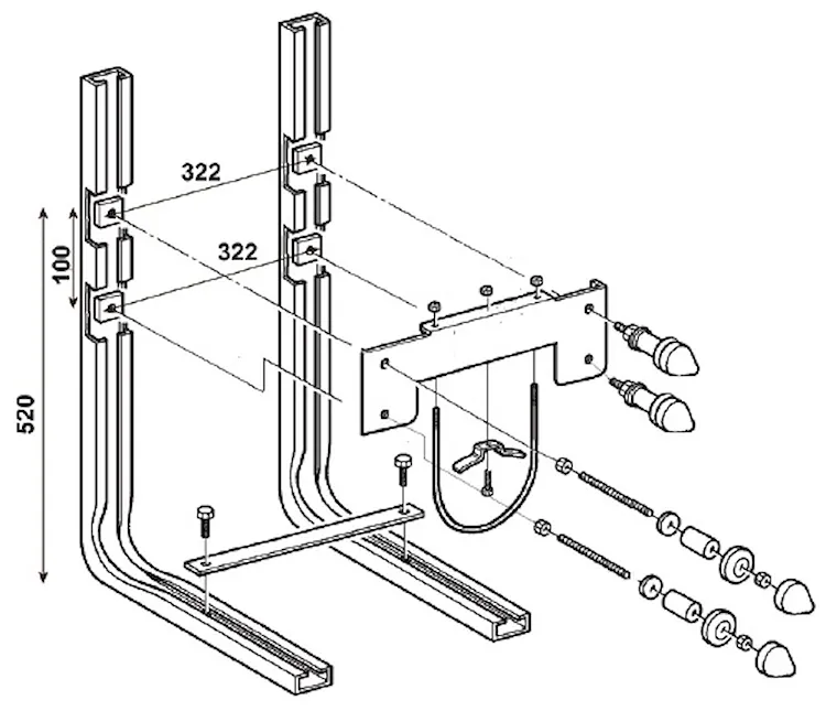 Staffa Full di fissaggio per wc sosp. codice prod: DSV16581 product photo