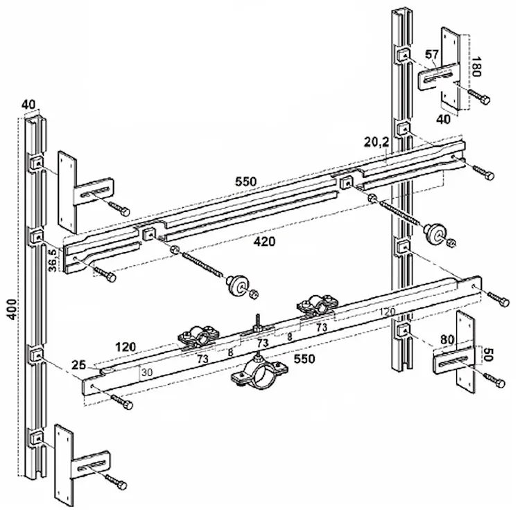 Staffa full per fissaggio lavabo su codice prod: DSV16572 product photo