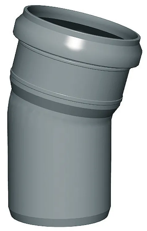 P.p. curva 15° diam. 125 codice prod: DSV00883 product photo