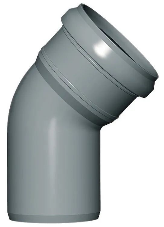 P.p. curva 45° diam. 75 codice prod: DSV00913 product photo